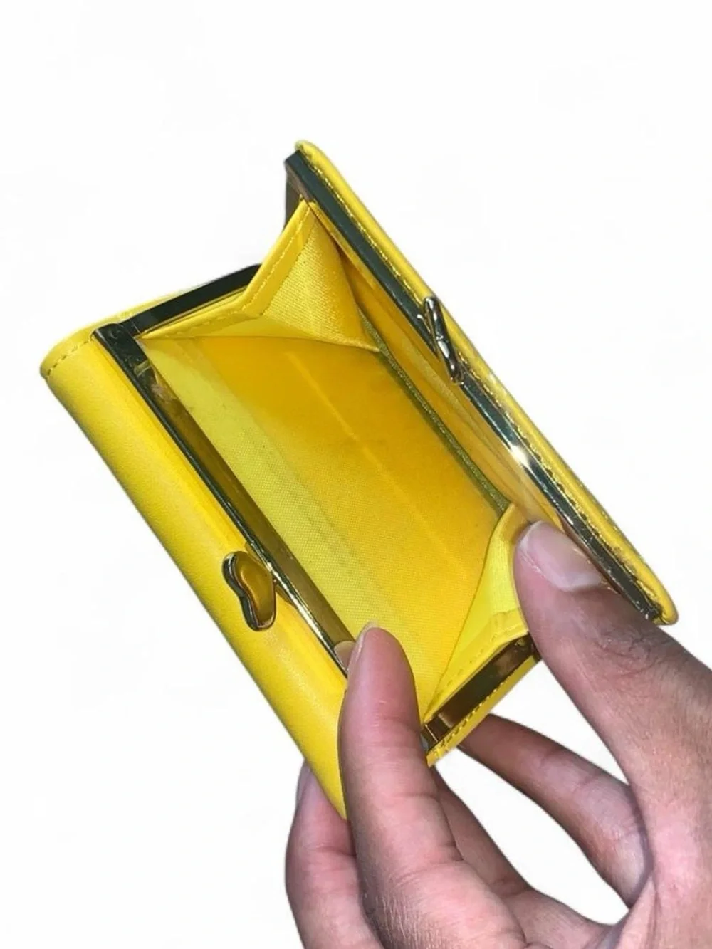 Yellow leather wallet